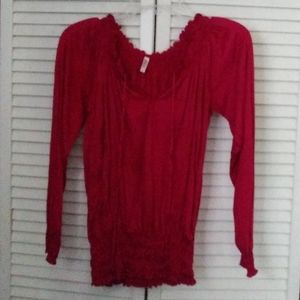 Outlooks Ruching long sleeve shirt